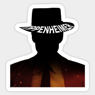 Oppenheimer's Closeup Dark Cutout Sticker